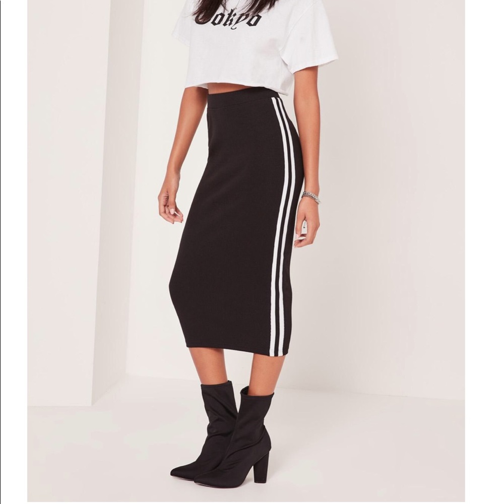 Missguided Athletic Stripe Skirt